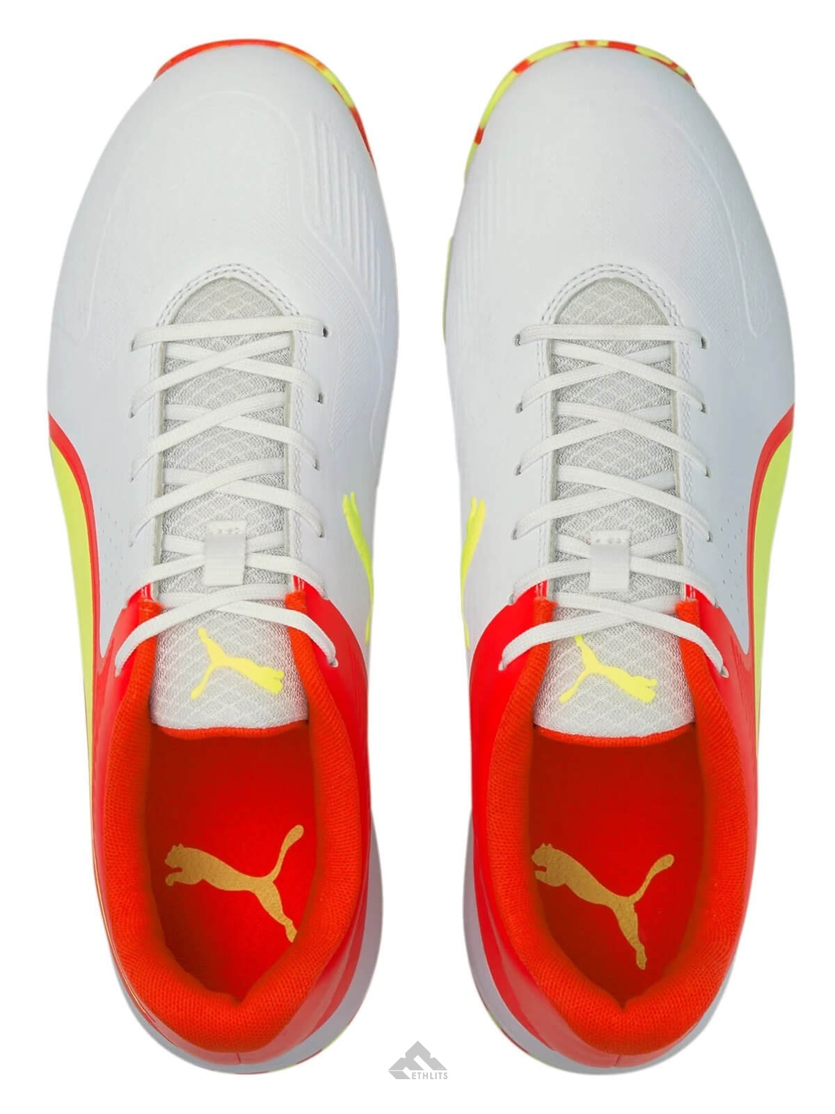 Buy PUMA 19 FH Rubber Red Blast Yellow Alert White Shoes Online US Cricket Store